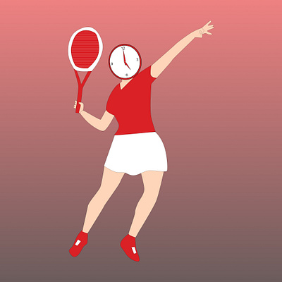 woman playing tennis match