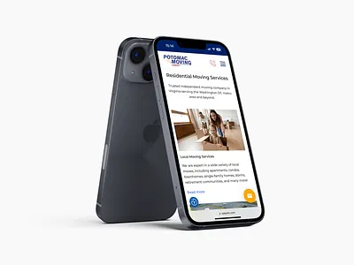 Mobile-Friendly UI Design for Potomac Moving Co. adaptive design agency b2b card clean layout corporate ios design mobile mobile app moving industry trends moving services optimization responsive ui ui design updated design user experience user friendly interface website redesign