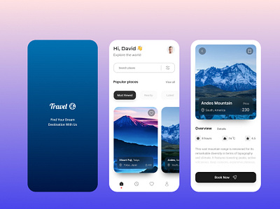 Mobile app UI Template template travel app ui design ux design