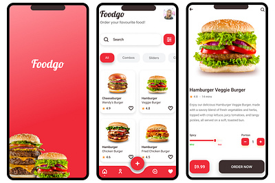 Food App Design UI Template food app food delivery mobile app ui design ux kit design