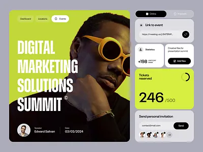 Eventuition UI design interface product service startup ui ux web website