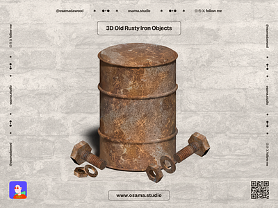 3D old rusty iron objects | Adobe Illustrator 3d adobe branding clean design game graphic design illustration illustrator ui