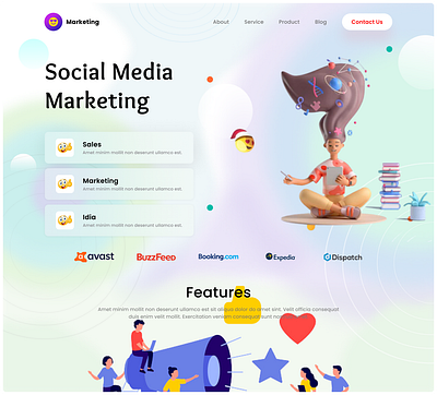 Social Media Marketing - Informative Website branding design graphic design logo ui ux