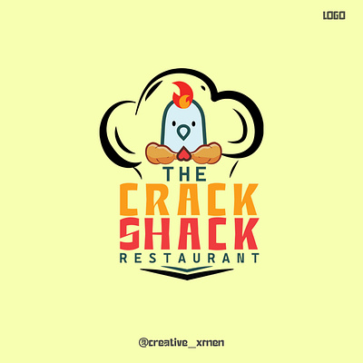 Logo for "THE CRACK SHACK RESTAURANT" 3d banner branding design graphic design illustration logo logodesign ui