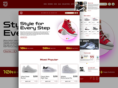 Sneaker website design (UI/UX) new theme sneaker website design uiux website design