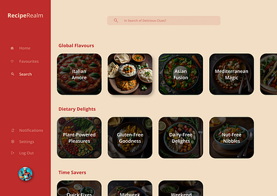 Day 22/100 - Search dailyui design figma food pinterest recipe search ui user experience user interface ux web design