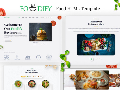 Foodify: Responsive HTML5 Food Website template food html template food html website food website food website templates html template online website development restaurant website restaurant website templates single page html templates