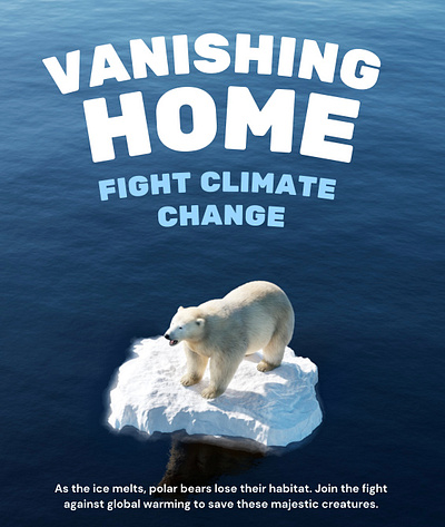 HELP THE ARCTIC ANIMALS PLSSSSSSSSSS arctic arctic animals arctic region bear bears climate change earth global warming graphic design home ice no home polar bear polar bears sos student sustainability there is no planet b vanishing home water