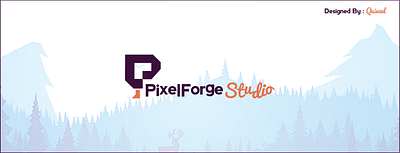 PixelForge Studio Logo graphic design logo