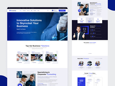 Inventive- Corporate Business Web Design accountant adviser agency animation business company consulting corporate creative design finance financial landing page logo marketing minimal modern portfolio startup ui