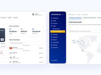 SH:Financial - Transaction lists for effortless financial manage app banking card clean dashboard design financial fintech gradient manage mimimalistic mobile money transfer platform settings table ui untitled ux