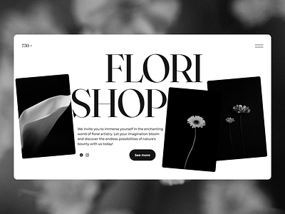 Hero page for a florist shop branding design graphic design illustration landing page logo typography ui uiux ux vector web design