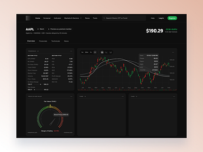 Borg.stock - Financial Dashboard app branding dashboard data design finance fintech product stocks ui ux