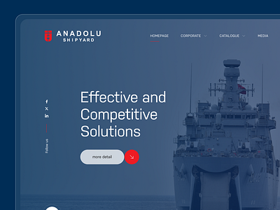 Anadolu Shipyard design mobile ui ux website