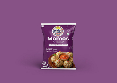 Momos Pouch Design box design branding fmcg food packaging label design logo design mockup momos packaging pouch packaging product design snacks snacks packaging
