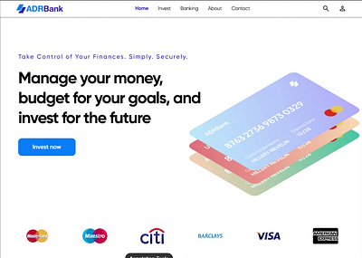 Isomertic Card Animation for a fintech webpage(ADRBank) after effect animation figma motion graphics product design smart animation ui user experience ux