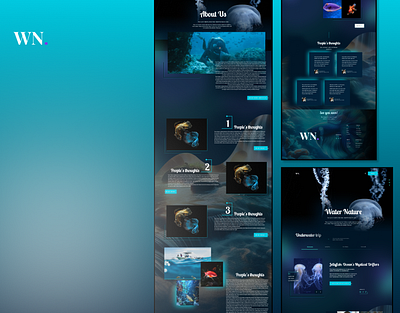 WN-Underwater Nature with Trip website figma template ui