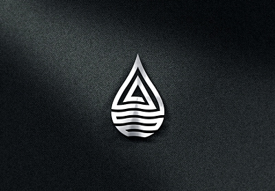 Aqua Drop Logo aqua logo brand branding design graphic design identity letter a logo logo design logotype monogram template water drop logo waves