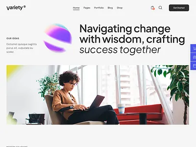 Variety — Multipage Business & Consulting WordPress Theme design illustration ui web design web development webdesign woocommerce wordpress wordpress theme wordpress themes
