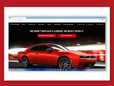Redesign Dodge Landing Page figma landingpage redesign ui uidesigner uiux uiuxdesigner ux uxdesiger websitepage websitetrends