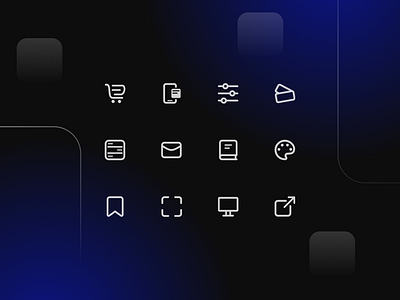 Custom icon set design desktop digital e commerce envelope graphic design icon icon set save settings ui vector web design