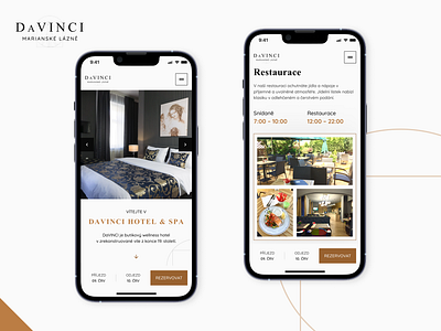 Hotel DaVinci - Mobile version design graphic design hotel website mobile responsivity ui ux vector web design