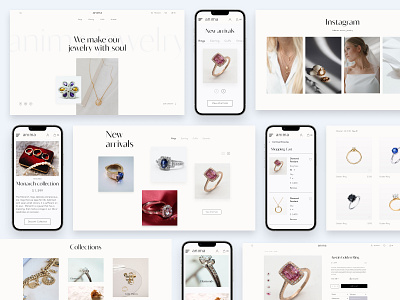 Case Study: Jewelry E-commerce Website branding conversion optimization e commerce fashion high fidelity mockups interactive prototypes iterative design process jewelry luxury mobile first design online shopping product showcase responsive design seamless navigation sophistication usability testing user engagement user experience design user interface design visual design