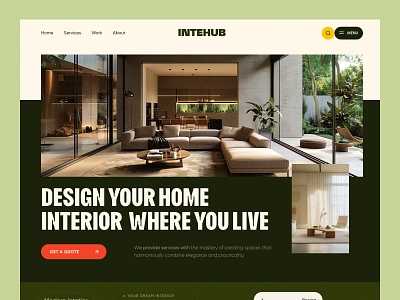 INTEHUB. Interior Design Agency aeathetic architecture furniture home decore interior interior agency interior architecture interior design landingpage living room web webdesign website