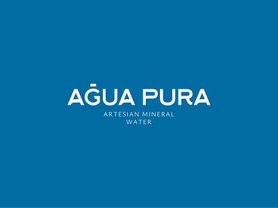 Agua Pura aqua bottle brand branding design drop graphic design identity logo logotype mineral water pura purina vector water