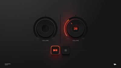 Pump Up The Volume controle dj interface music play product design stop ui ui design volume