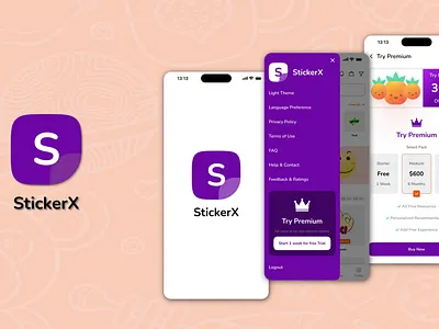 Sticker App Design: Add Fun to Messaging with Custom Stickers android sticker app app design app ui design iphone sticker app mobileappdesign mobileapps sticker app sticker app design sticker app ui sticker app ui designs sticker ios sticker app stickermakerapp ui mobile design uiuxdesign uxui