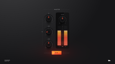 Master Level cue dj fader interface level master music product design ui ui design volume
