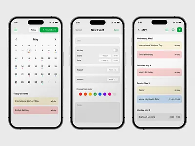 Calendar Design UI graphic design ui