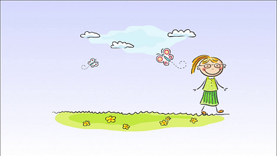 Анимация для первой страницы сайта детского сада 3d animation branding figma graphic design ui