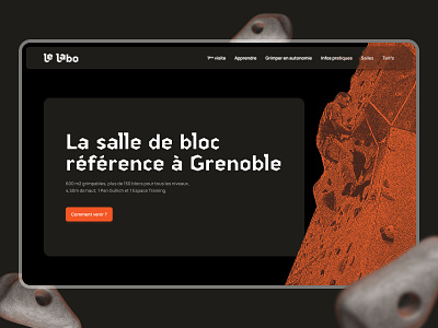 Le labo - Homepage bouldering climbing climbing gym display font hero banner homepage