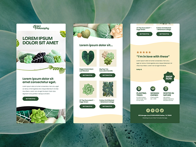 Green Philosophy Email Style Guide design ecommerce email branding email design email marketing klaviyo design plants shopify web design