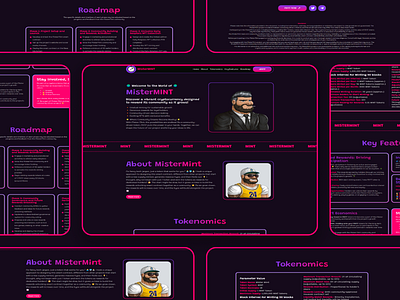 MisterMint Meme Token Landing Page bitcoin btc crypto landing page crypto landing page design crypto meme website crypto website crypto website design cryptocurrency eth ethereum meme coin meme coin website meme token meme token website memecoin memecoin website pepe pepe landing page sol solana