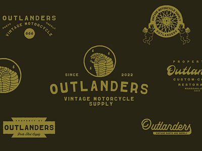 Outlanders Branding branding handdrawn illustration retro vintage