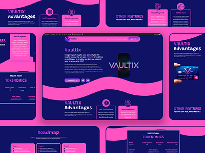 VAULTIX Meme Token Landing Page bitcoin btc crypto landing page crypto landing page design crypto website crypto website design cryptocurrency eth ethereum meme meme coin meme token meme token website memecoin pepe pepe landing page sol solana