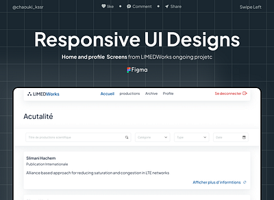 Responsive Home and profile screens dailyui graphic design ui ux webdesign