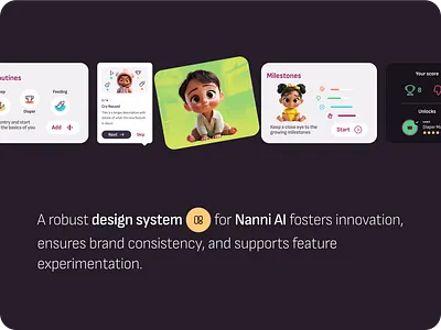 Nanni AI - Baby Cry Translator - P3 design system health tech healthcare midjourney ui ux ux design