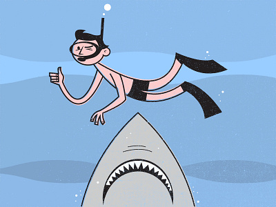 The Last Vacation illustraion illustration illustration art illustration digital illustrations seattle shark snorkle vacation