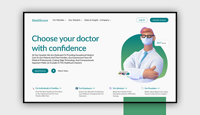 Website Design Doctor UI 3d animation branding design graphic design illustration logo motion graphics ui ux vector website design