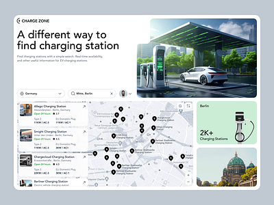Charge Zone Web App UI Interaction animation automotive bento design car charging station clean electric electric vehicle ev interaction landing page landing page animation minimal motion design saas slider animation ui ui animation uiux ux