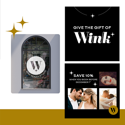 Wink Beauty Studio Branding branding graphic design logo