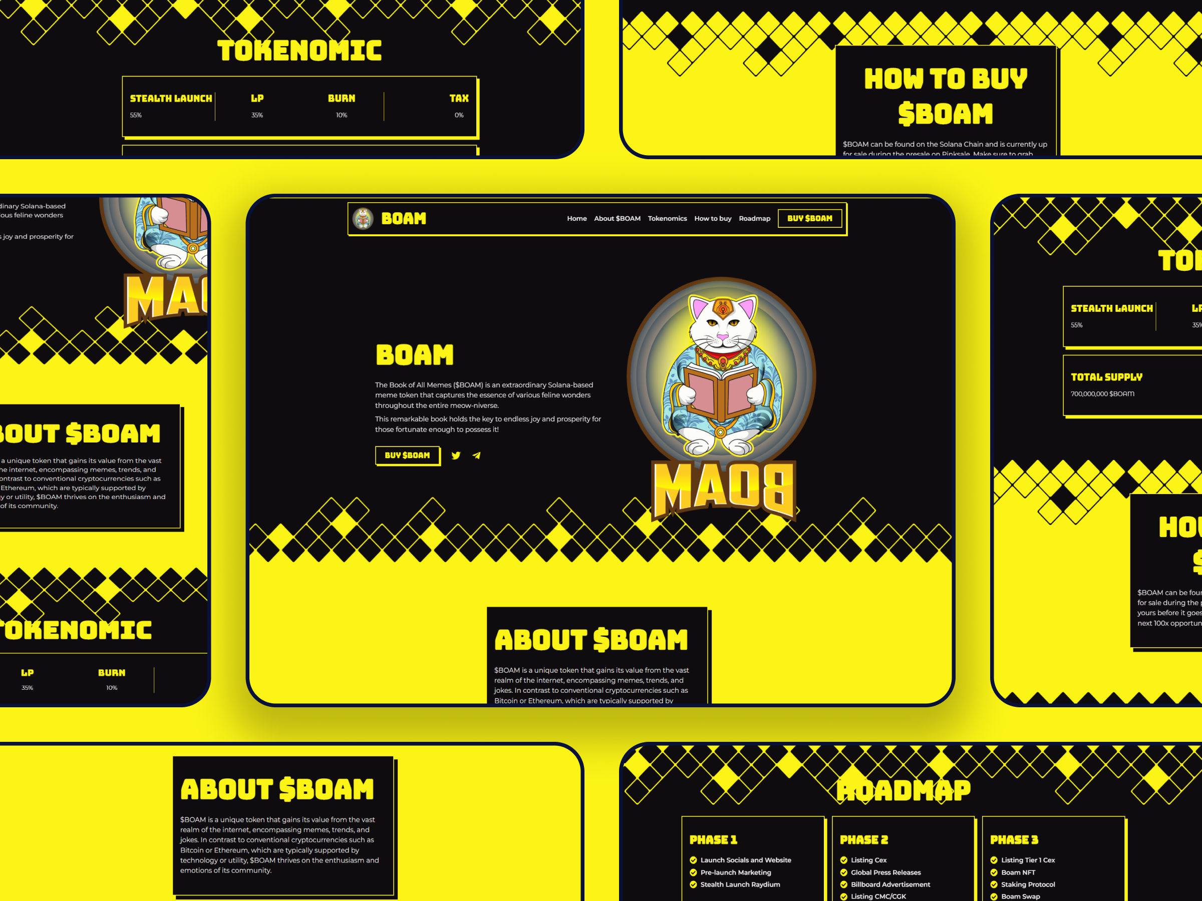 Example of Memecoin Landing Page / Website Design