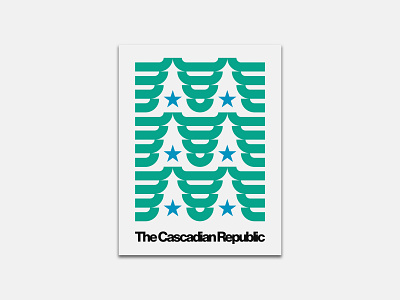 The Cascadian Republic branding clean design digitalprint graphic design illustration illustrator logo mark minimal pnw poster