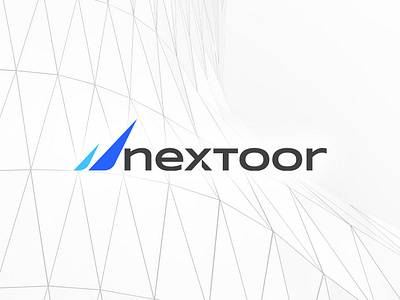 Nextoor brand logo blue branding design fiverr graphic design logo logo design minimalistic visual identity