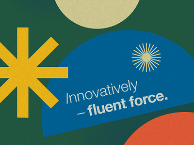 Fluent Force asterisk branding design flat graphic design identity illustration shapes vector