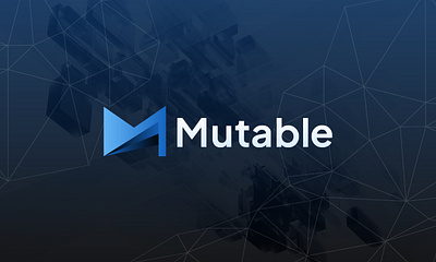 Mutable Brand Logo blue branding design fiverr graphic design logo logo design minimalistic visual identity